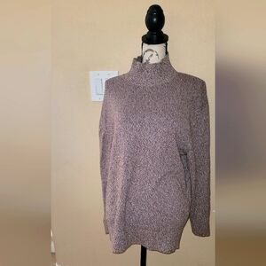 Zara Womens Mockneck Sweater in Brown